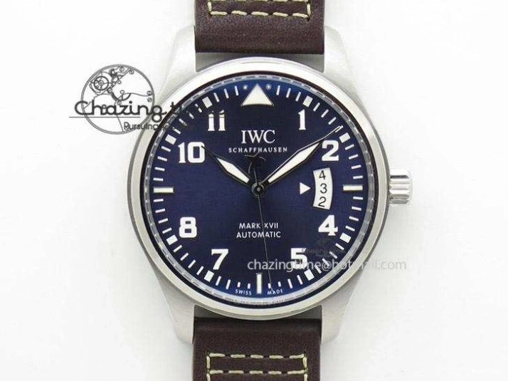 MIROTIME 0513 MARK XVIII Le Petit Prince IW327004 SS FKF 1:1 Best Edition Blue Dial On Brown Leather Strap Trendsetting 7117